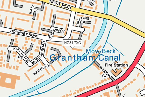 NG31 7XG map - OS OpenMap – Local (Ordnance Survey)