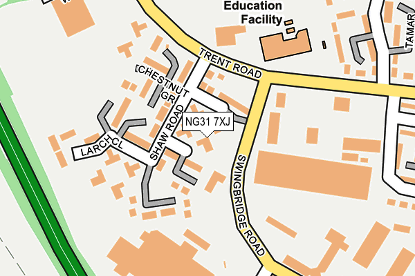 NG31 7XJ map - OS OpenMap – Local (Ordnance Survey)