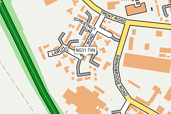 NG31 7XN map - OS OpenMap – Local (Ordnance Survey)