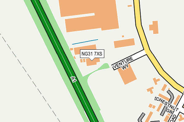 NG31 7XS map - OS OpenMap – Local (Ordnance Survey)