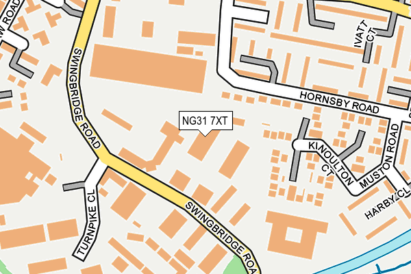 NG31 7XT map - OS OpenMap – Local (Ordnance Survey)