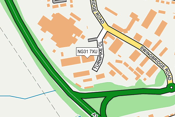 NG31 7XU map - OS OpenMap – Local (Ordnance Survey)