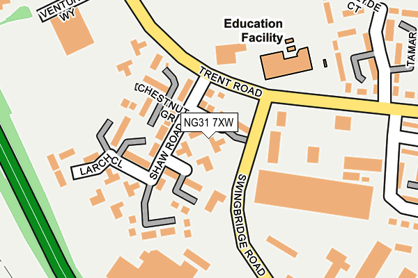 NG31 7XW map - OS OpenMap – Local (Ordnance Survey)