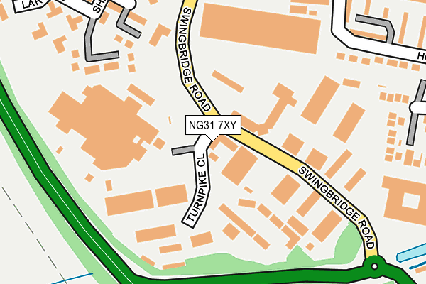 NG31 7XY map - OS OpenMap – Local (Ordnance Survey)