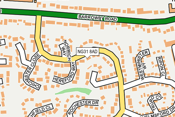 NG31 8AD map - OS OpenMap – Local (Ordnance Survey)