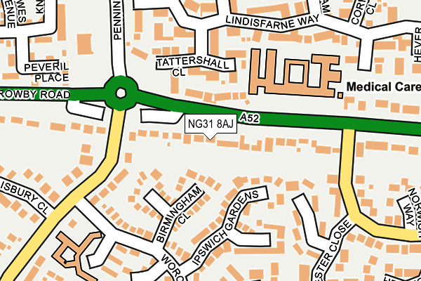 NG31 8AJ map - OS OpenMap – Local (Ordnance Survey)