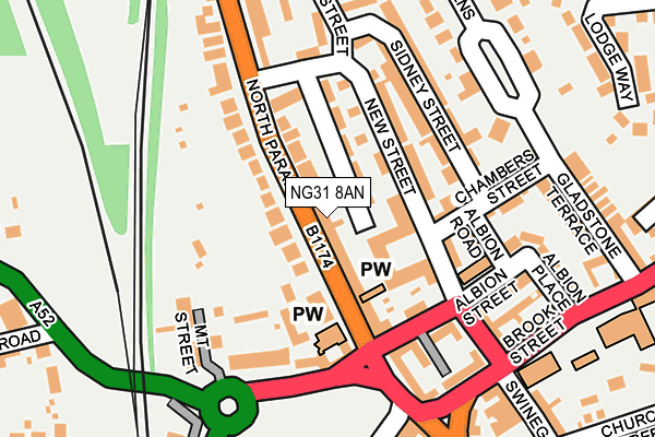 NG31 8AN map - OS OpenMap – Local (Ordnance Survey)