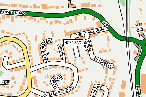 NG31 8AQ map - OS OpenMap – Local (Ordnance Survey)