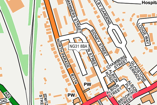 NG31 8BA map - OS OpenMap – Local (Ordnance Survey)