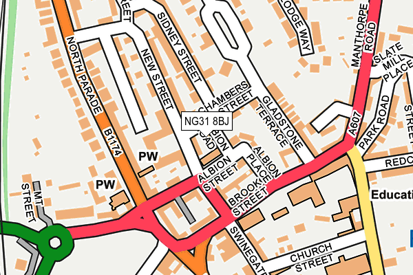 NG31 8BJ map - OS OpenMap – Local (Ordnance Survey)