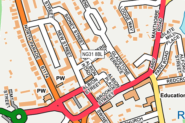 NG31 8BL map - OS OpenMap – Local (Ordnance Survey)