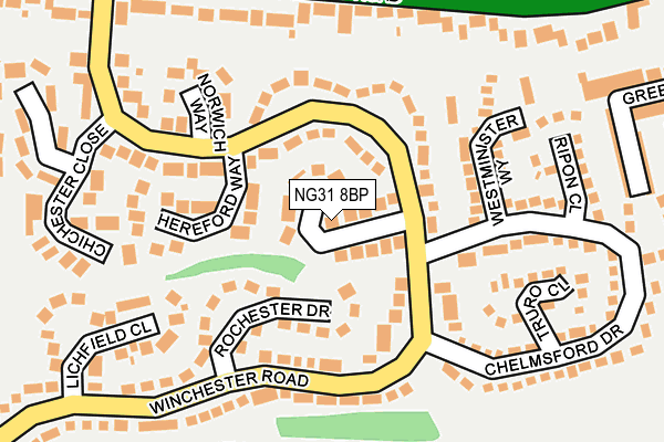 NG31 8BP map - OS OpenMap – Local (Ordnance Survey)