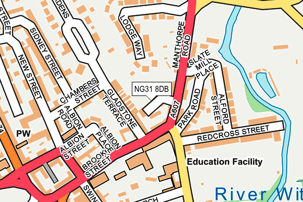 NG31 8DB map - OS OpenMap – Local (Ordnance Survey)