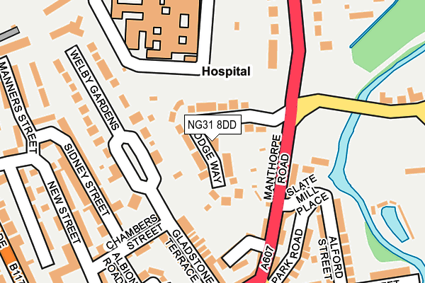 NG31 8DD map - OS OpenMap – Local (Ordnance Survey)