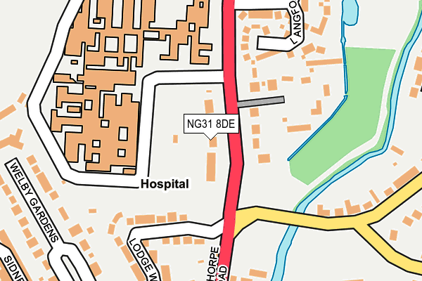 NG31 8DE map - OS OpenMap – Local (Ordnance Survey)