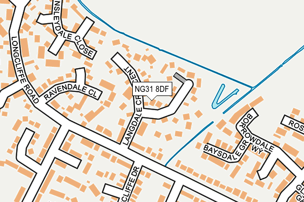 NG31 8DF map - OS OpenMap – Local (Ordnance Survey)