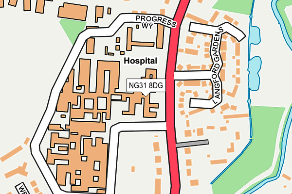 NG31 8DG map - OS OpenMap – Local (Ordnance Survey)