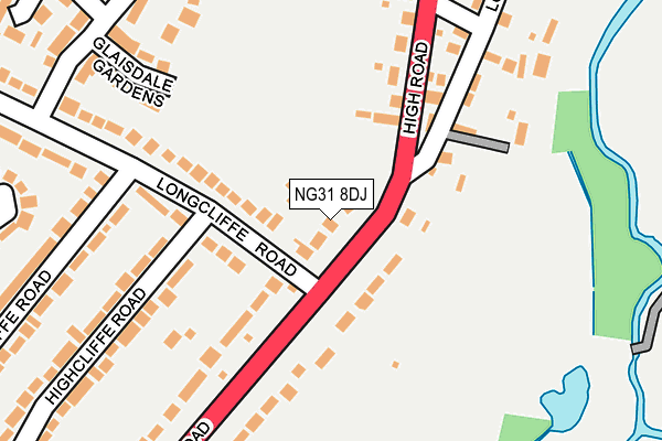 NG31 8DJ map - OS OpenMap – Local (Ordnance Survey)