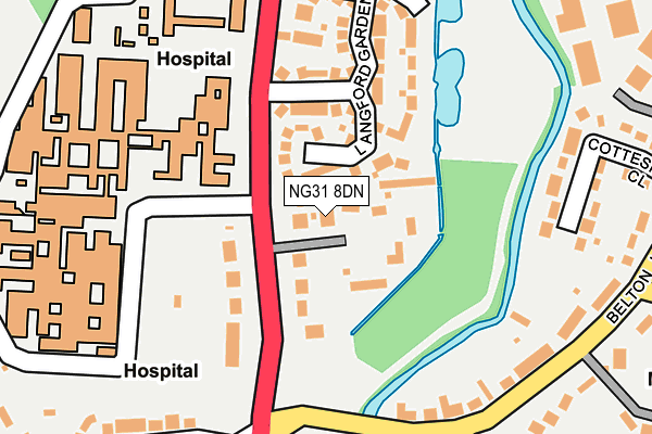 NG31 8DN map - OS OpenMap – Local (Ordnance Survey)