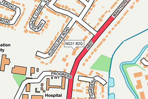 NG31 8DQ map - OS OpenMap – Local (Ordnance Survey)