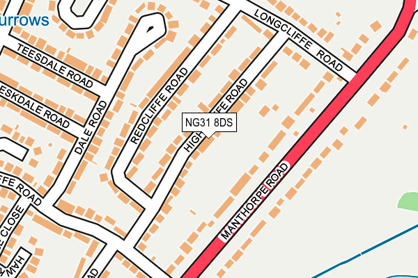 NG31 8DS map - OS OpenMap – Local (Ordnance Survey)