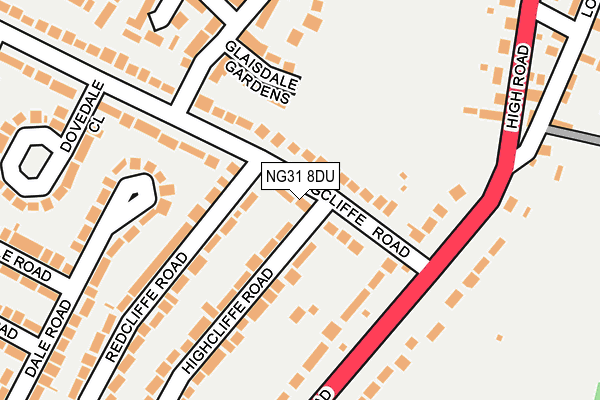 NG31 8DU map - OS OpenMap – Local (Ordnance Survey)