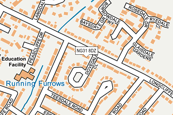 NG31 8DZ map - OS OpenMap – Local (Ordnance Survey)