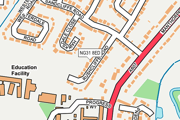 NG31 8ED map - OS OpenMap – Local (Ordnance Survey)