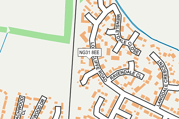 NG31 8EE map - OS OpenMap – Local (Ordnance Survey)