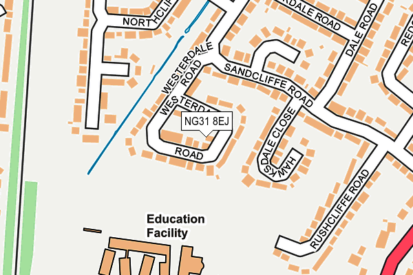 NG31 8EJ map - OS OpenMap – Local (Ordnance Survey)