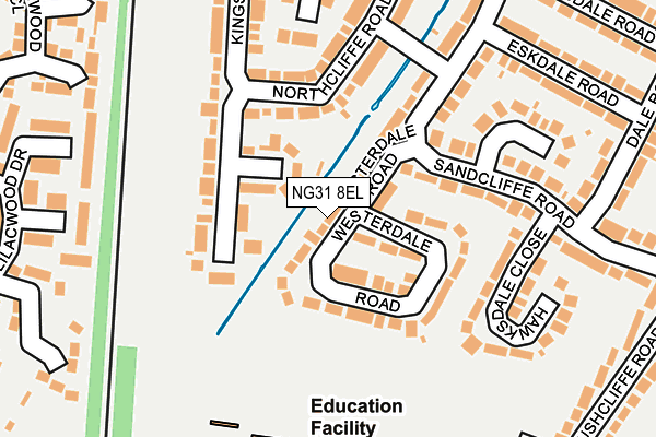 NG31 8EL map - OS OpenMap – Local (Ordnance Survey)