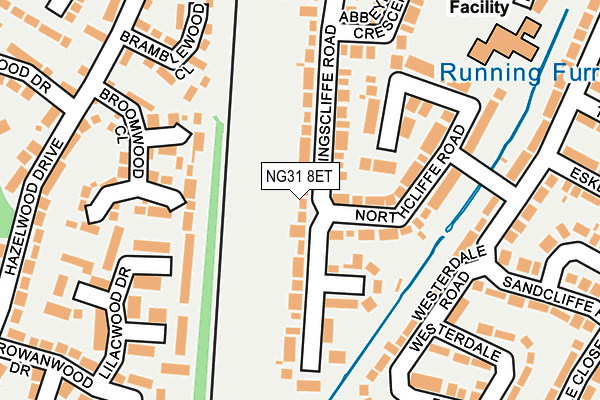 NG31 8ET map - OS OpenMap – Local (Ordnance Survey)