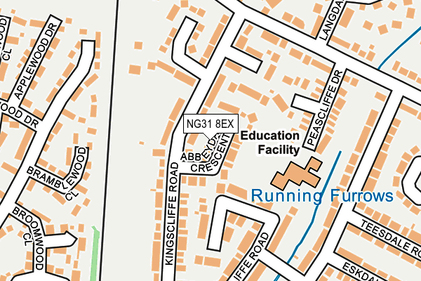 NG31 8EX map - OS OpenMap – Local (Ordnance Survey)