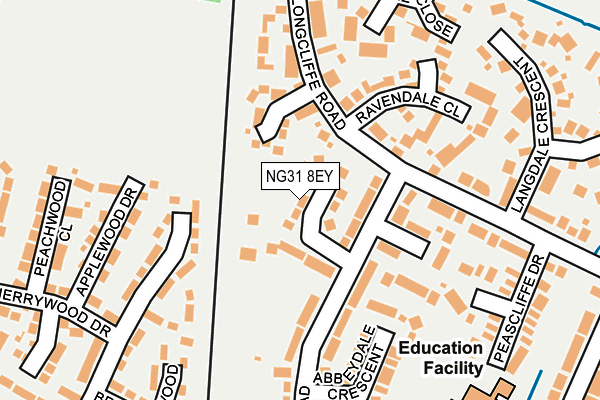 NG31 8EY map - OS OpenMap – Local (Ordnance Survey)