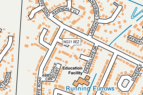 NG31 8EZ map - OS OpenMap – Local (Ordnance Survey)