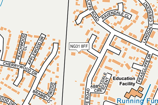 NG31 8FF map - OS OpenMap – Local (Ordnance Survey)