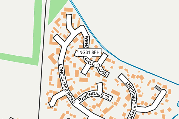 NG31 8FH map - OS OpenMap – Local (Ordnance Survey)