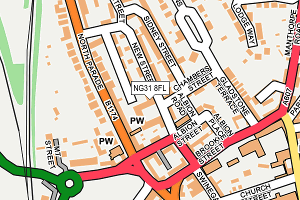 NG31 8FL map - OS OpenMap – Local (Ordnance Survey)