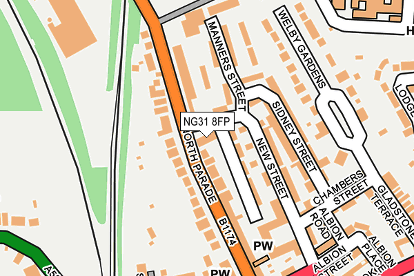 NG31 8FP map - OS OpenMap – Local (Ordnance Survey)