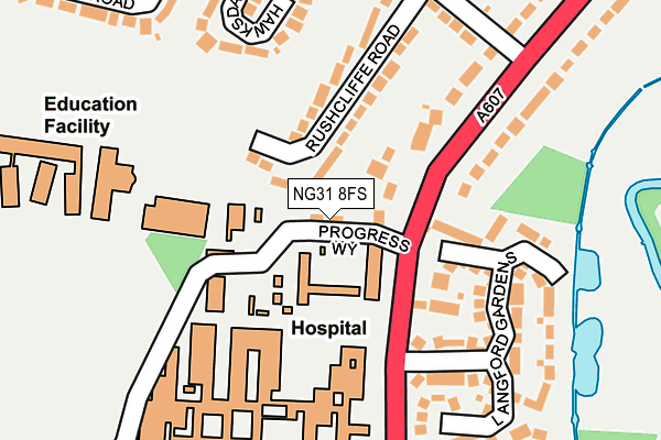 NG31 8FS map - OS OpenMap – Local (Ordnance Survey)