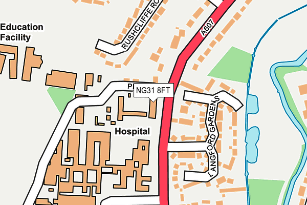 NG31 8FT map - OS OpenMap – Local (Ordnance Survey)