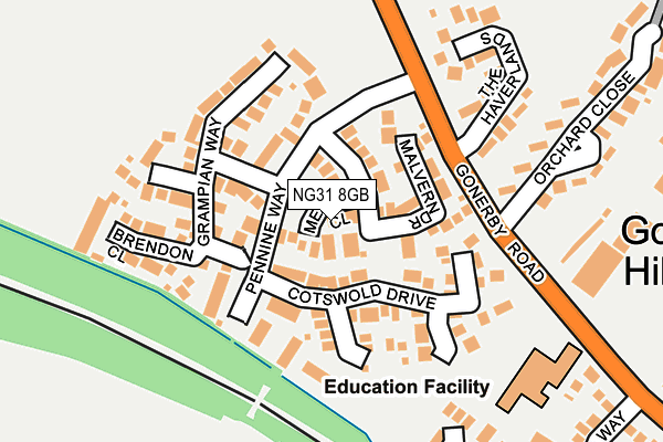 NG31 8GB map - OS OpenMap – Local (Ordnance Survey)