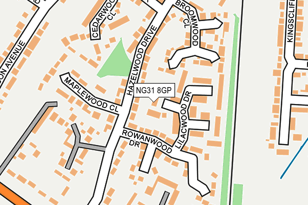 NG31 8GP map - OS OpenMap – Local (Ordnance Survey)