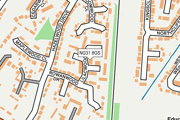 NG31 8GS map - OS OpenMap – Local (Ordnance Survey)