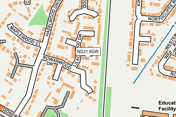 NG31 8GW map - OS OpenMap – Local (Ordnance Survey)