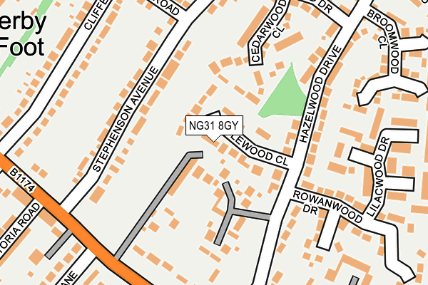 NG31 8GY map - OS OpenMap – Local (Ordnance Survey)