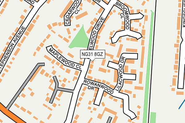 NG31 8GZ map - OS OpenMap – Local (Ordnance Survey)