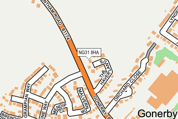 NG31 8HA map - OS OpenMap – Local (Ordnance Survey)