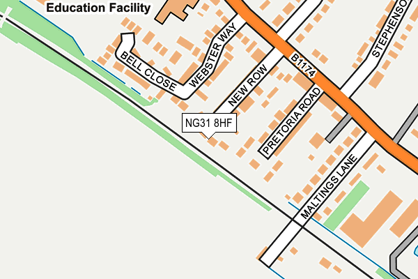 NG31 8HF map - OS OpenMap – Local (Ordnance Survey)