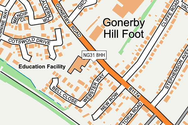 NG31 8HH map - OS OpenMap – Local (Ordnance Survey)